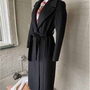 Ralph Lauren wool blend long Black Pea Coat